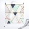 Navy Mint Pink Triangles Geo Geometric Mid Century Custom Pre-pasted Wallpaper by Spoonflower Pre-Pasted Wallpaper 2FT Wide